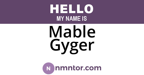 Mable Gyger