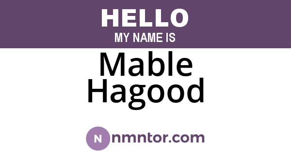Mable Hagood