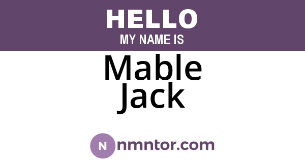 Mable Jack