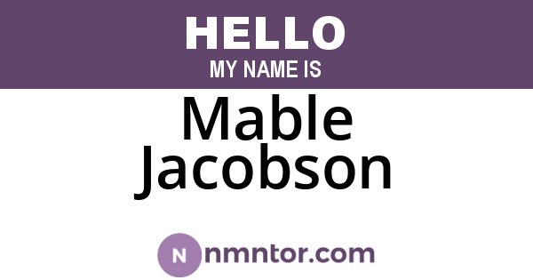 Mable Jacobson
