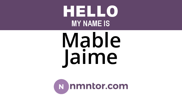 Mable Jaime
