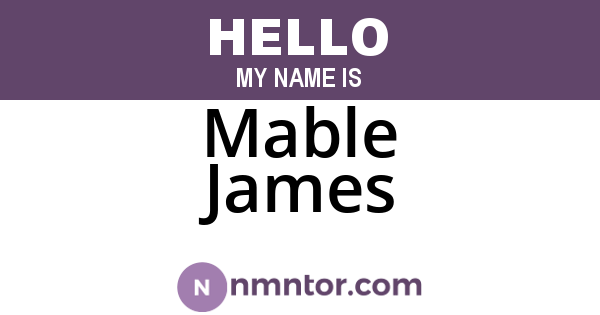 Mable James
