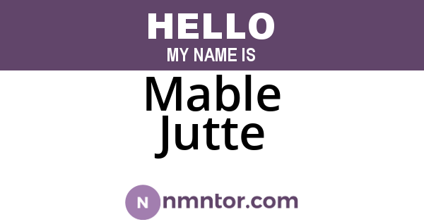 Mable Jutte