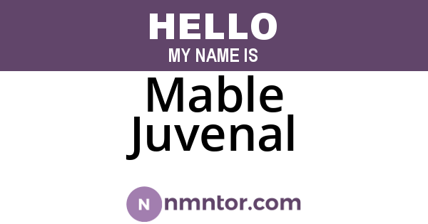Mable Juvenal