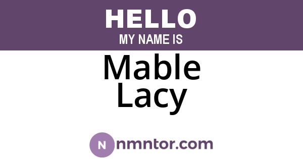 Mable Lacy