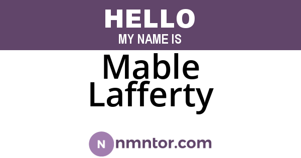 Mable Lafferty