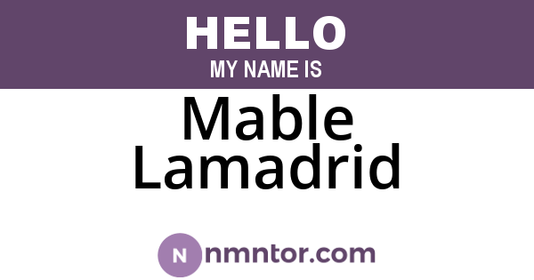 Mable Lamadrid