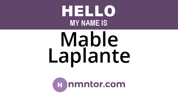 Mable Laplante