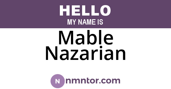 Mable Nazarian
