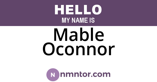 Mable Oconnor