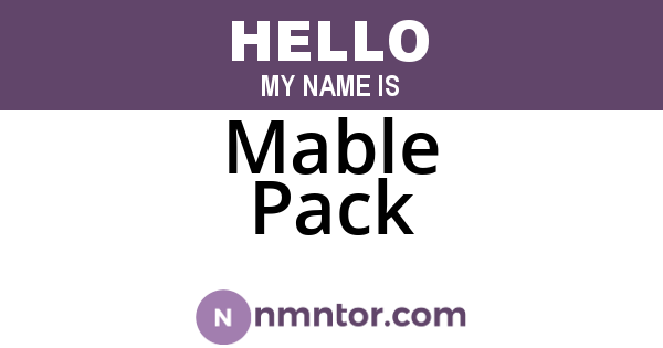 Mable Pack