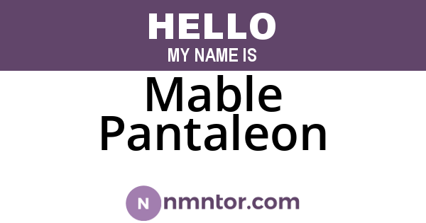 Mable Pantaleon