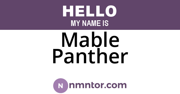 Mable Panther