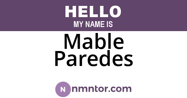 Mable Paredes