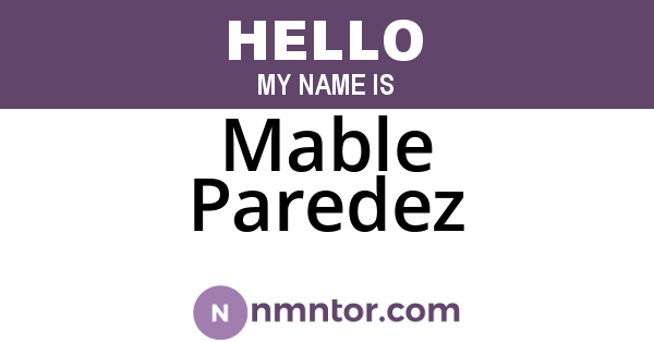 Mable Paredez