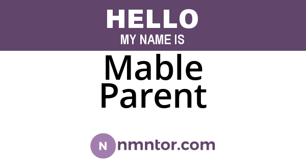 Mable Parent