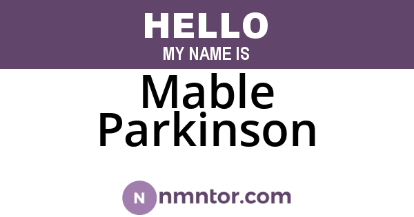 Mable Parkinson
