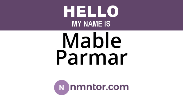 Mable Parmar