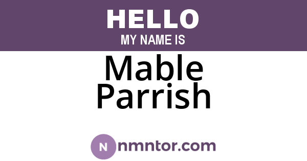 Mable Parrish