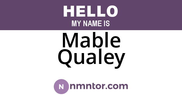 Mable Qualey