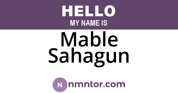 Mable Sahagun