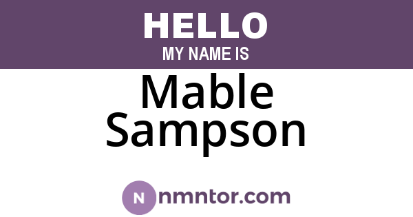 Mable Sampson