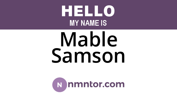 Mable Samson
