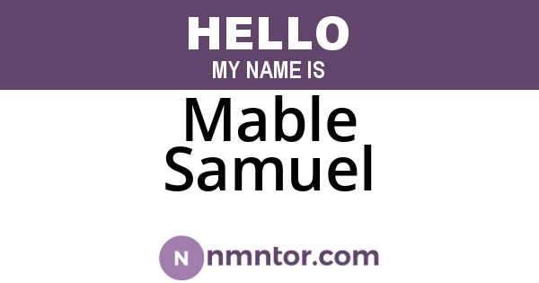 Mable Samuel