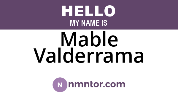 Mable Valderrama