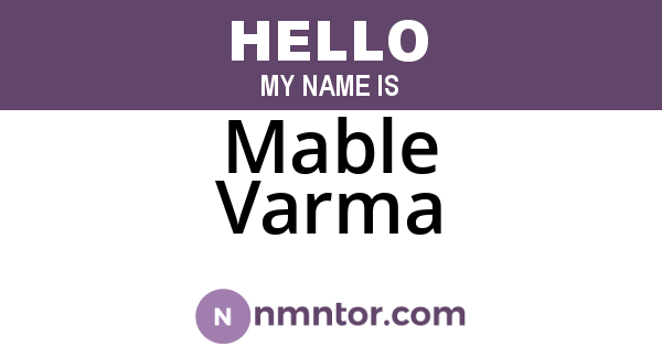 Mable Varma