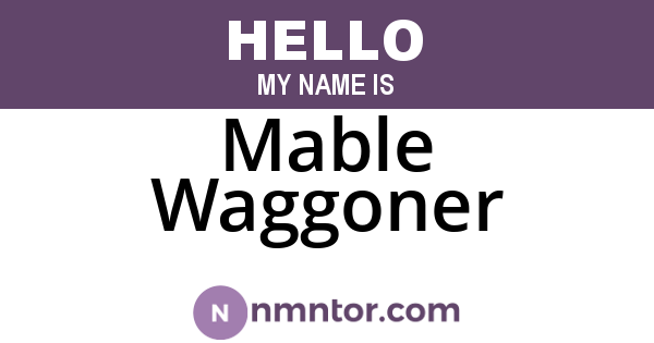 Mable Waggoner