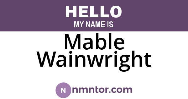 Mable Wainwright