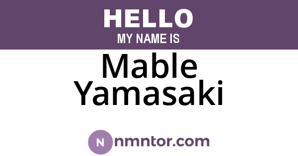 Mable Yamasaki
