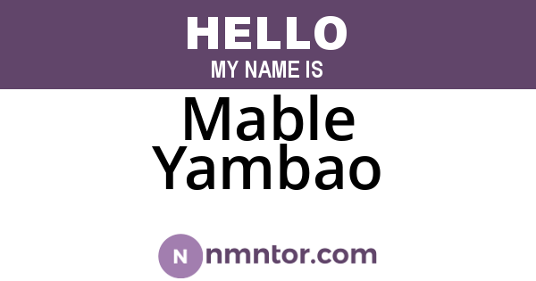 Mable Yambao