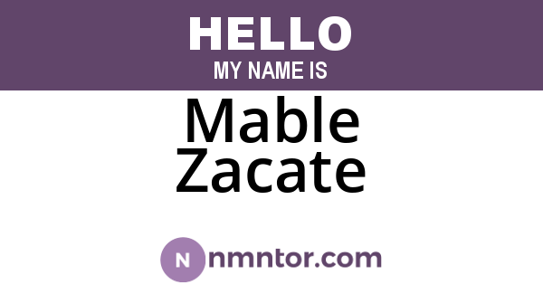 Mable Zacate