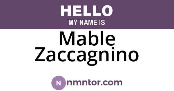 Mable Zaccagnino