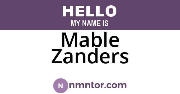 Mable Zanders
