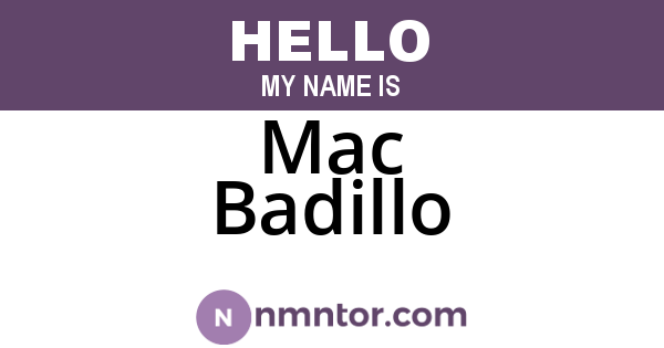 Mac Badillo