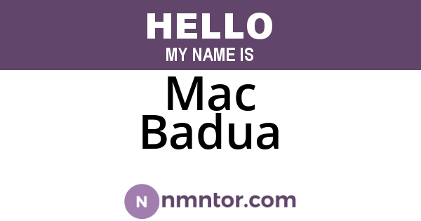 Mac Badua