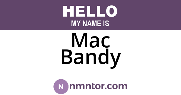 Mac Bandy