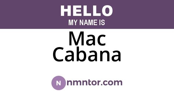 Mac Cabana