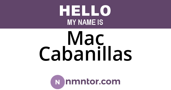 Mac Cabanillas