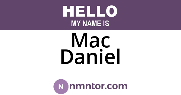 Mac Daniel