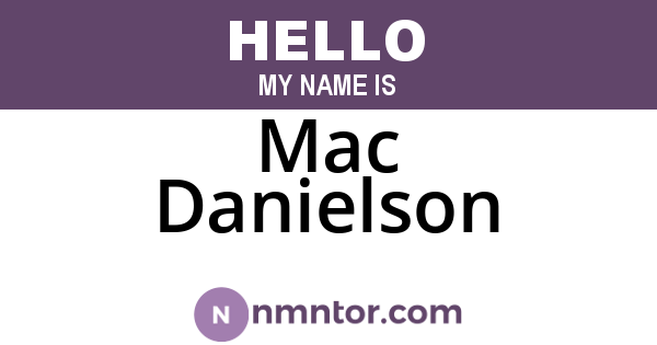 Mac Danielson