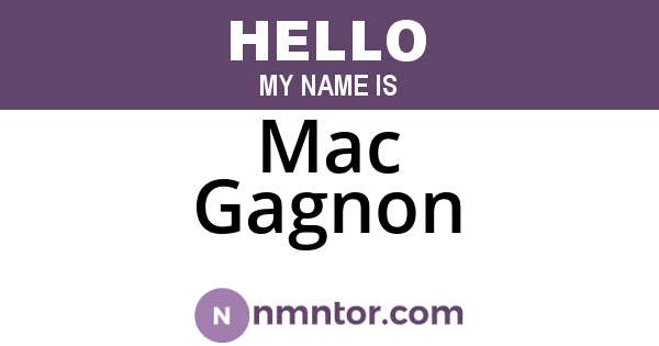 Mac Gagnon