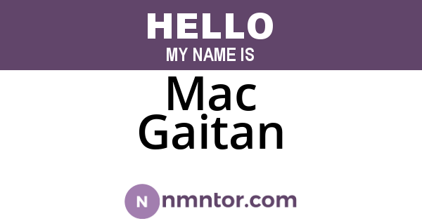 Mac Gaitan