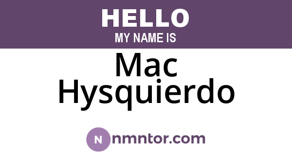 Mac Hysquierdo