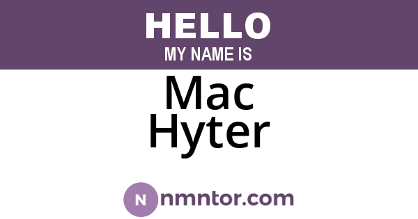Mac Hyter