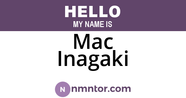 Mac Inagaki