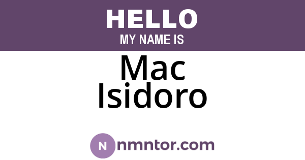 Mac Isidoro